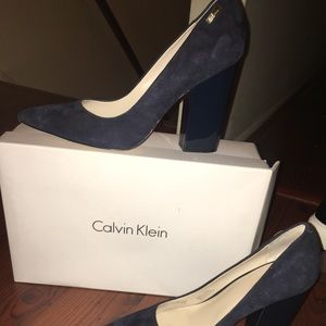 Navy Blue with Gold pendant Calvin Klein Heels